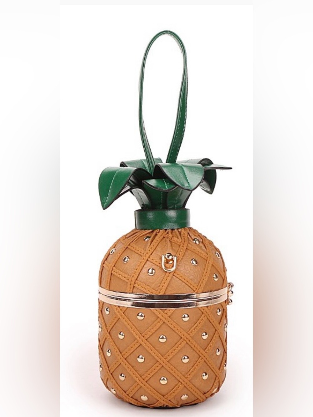 Mezon Handbags Crosssbody Satchel Pineapple Faux Leather Bag Handmade